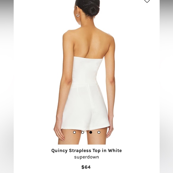 Superdown Quincy Strapless Top in White - Picture 2 of 5